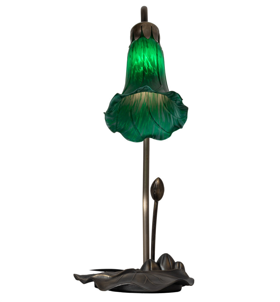 Meyda Lighting 13716 16" High Green Pond Lily Accent Lamp