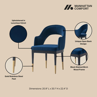 Manhattan Comfort 7-Piece Carrington and Rockaway Dining