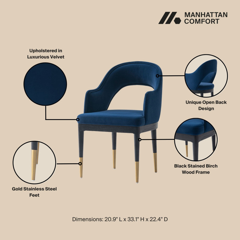 Manhattan Comfort 7-Piece Carrington and Rockaway Dining