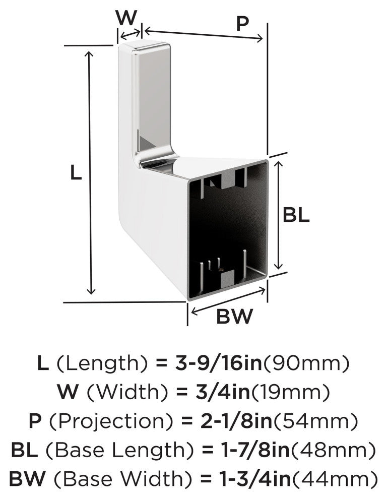 Blackrock Contemporary Single Robe Hook, Chrome