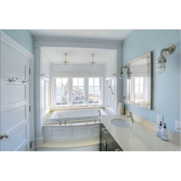 Nautical Ceiling Light (Indoor / Outdoor / Solid Brass), Unlacquered Brass