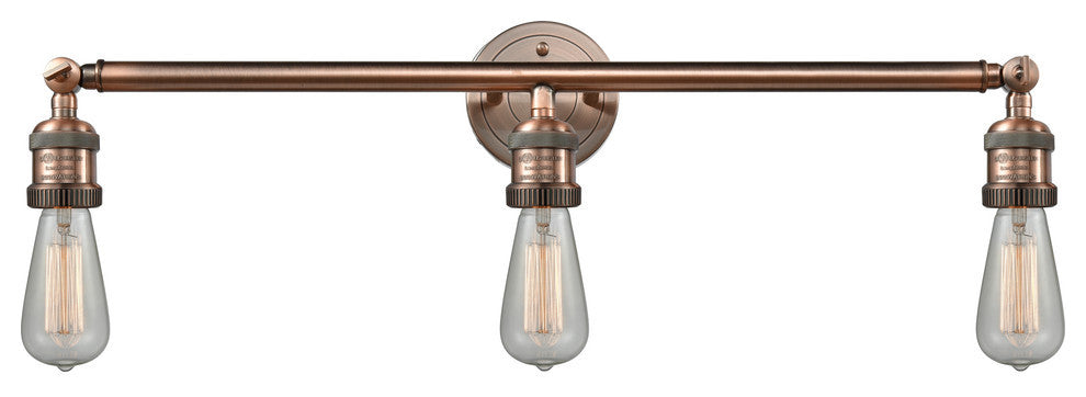 INNOVATIONS LIGHTING 205NH-AC Bare Bulb 3 Light Bath Vanity Light