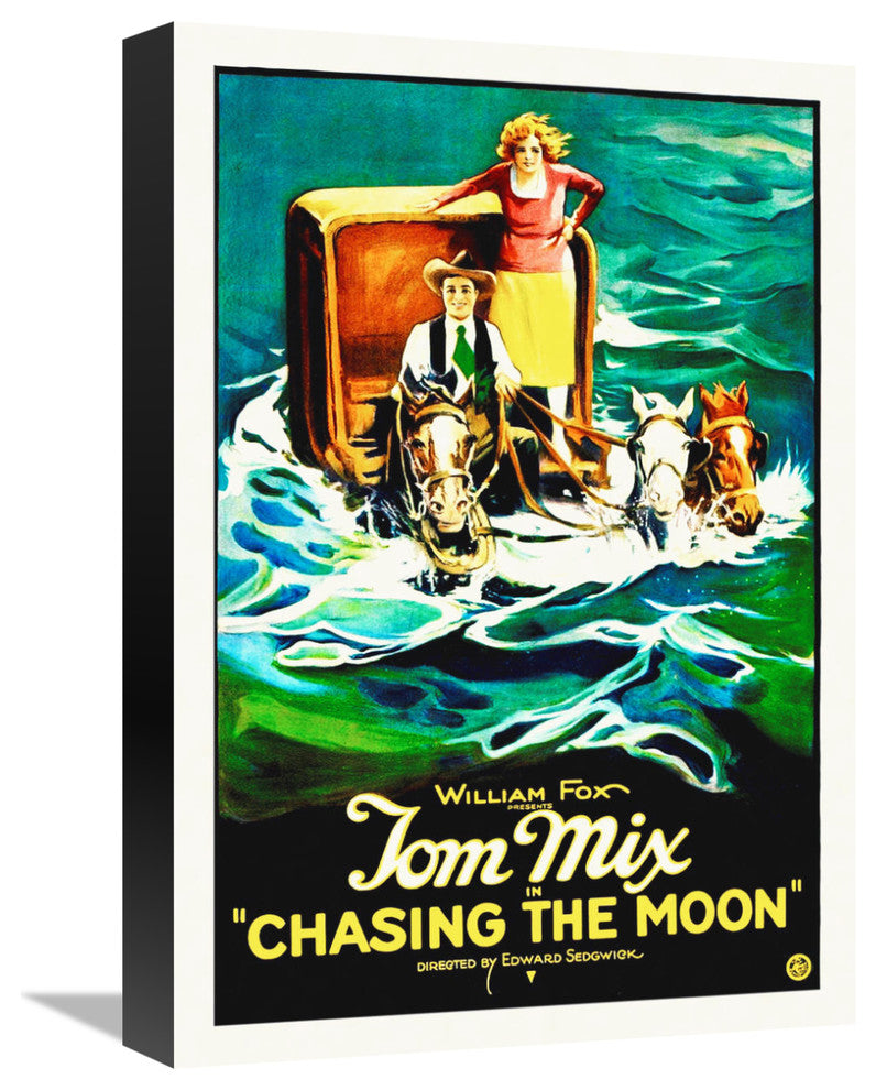 "Tom Mix, Chasing The Moon, 1920" Canvas by Hollywood Photo Archive, 12x18"