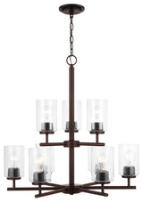 Generation Lighting 31172 Oslo 9 Light 26"W Pillar Candle - Bronze