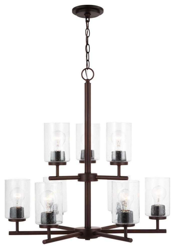 Generation Lighting 31172 Oslo 9 Light 26"W Pillar Candle - Bronze