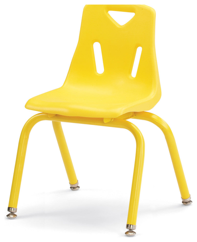 Berries Stacking Chair with Powder-Coated Legs - 14" Ht - Camel