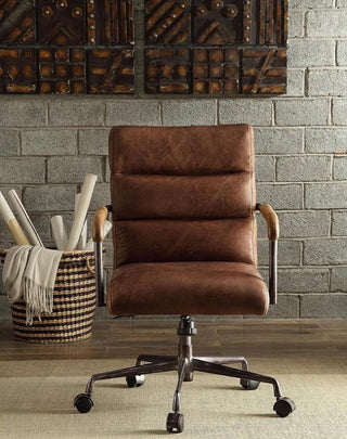 Antonio Leather Executive Office Chair, Vintage Brown