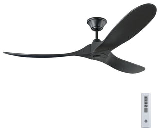 Maverick 3 Blade Outdoor Ceiling Fan Matte White Matte Black 60.00 Black No