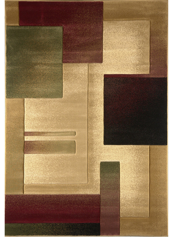 Home Dynamix Evolution Mondrian Area Rug 5'2"x7'6", Abstract Cream