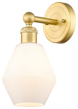 Edison Cindyrella 1-Light 6" Sconce, Satin Gold -Cased Matte White Shade