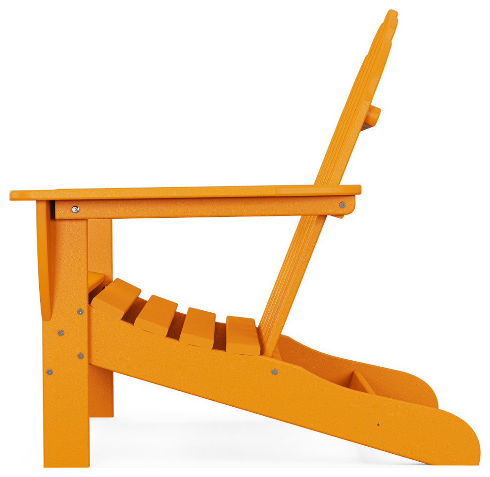 Polywood Classic Adirondack Chair, Tangerine