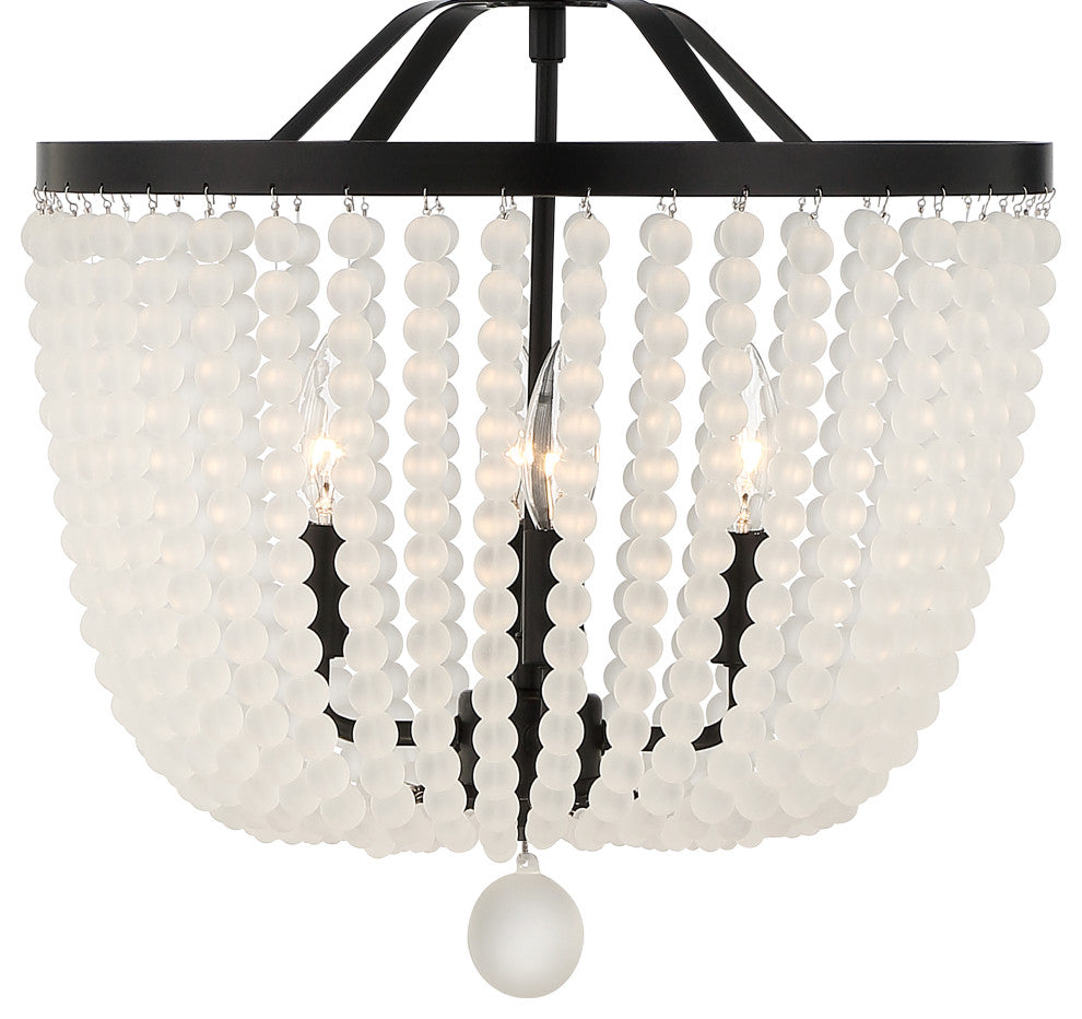 Rylee Four Light Chandelier in Matte Black