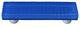 Art Glass Rectangle Pull, Black Post, Bubbles Egyptian Blue