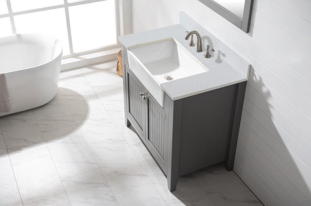 Burbank 36" Single Vanity, Gray