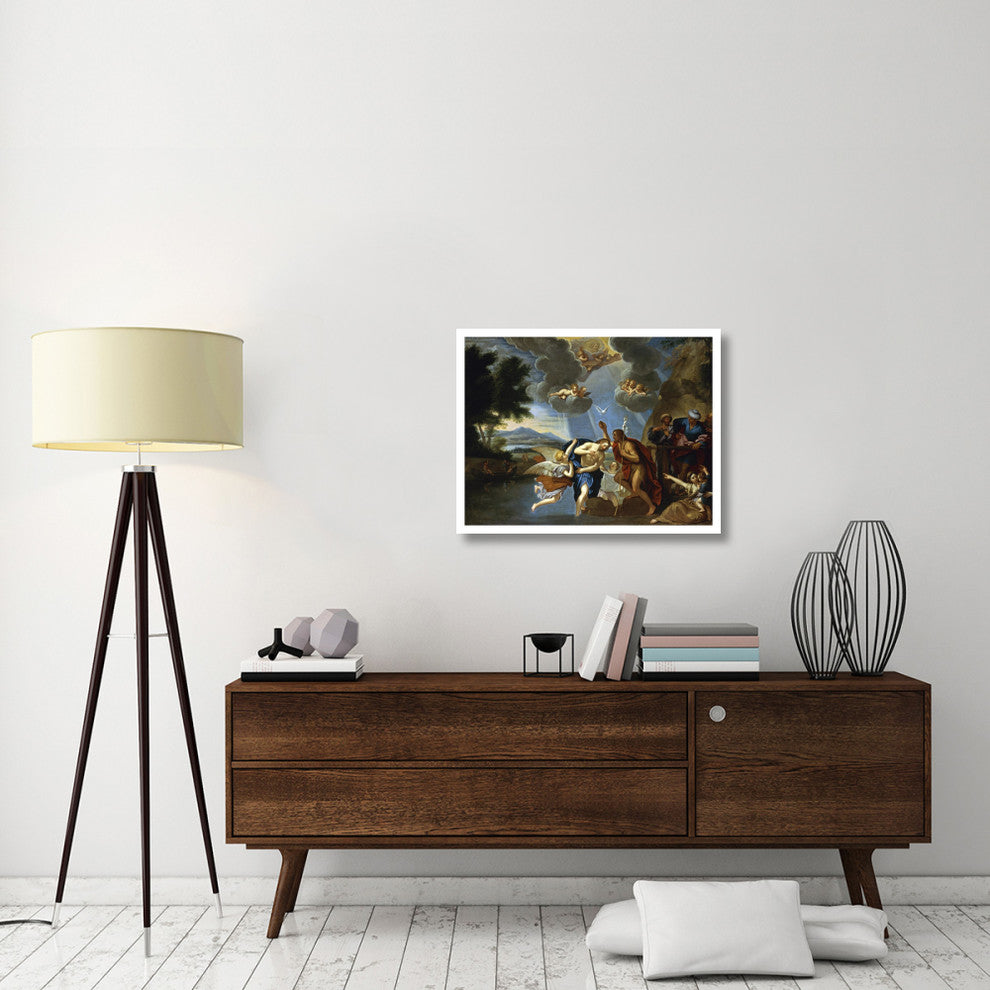"The Baptism of Christ" Print by Circle of Francesco Albani, 32"x25"