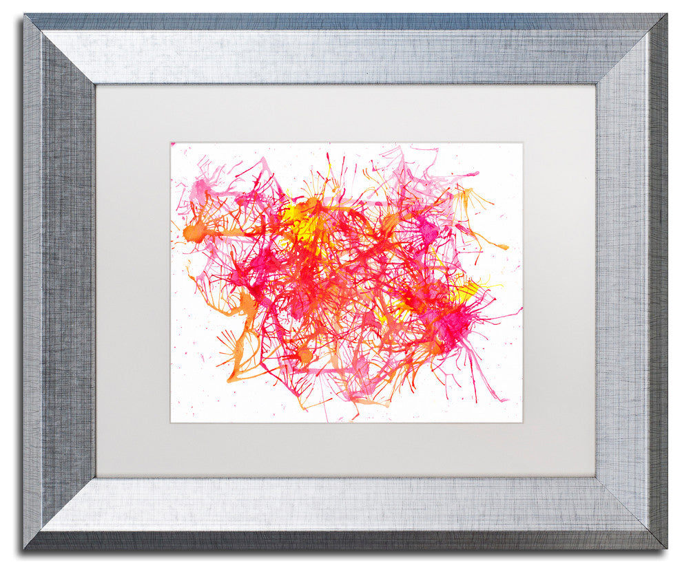 Hello Angel ''Splatters 2'' Art, Silver Frame, White Mat, 14x11