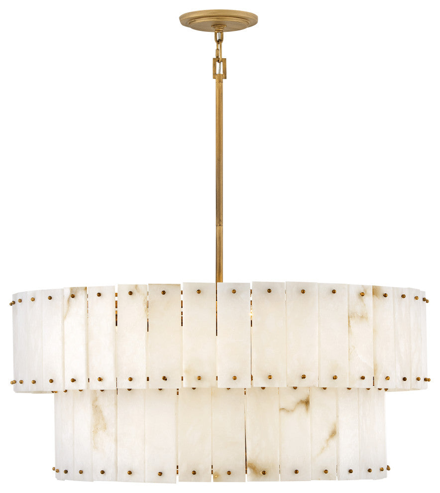 Fredrick Ramond Simone Medium Drum Chandelier, Burnished Gold