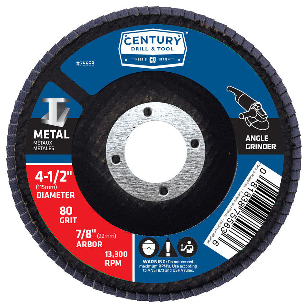 4.5" Zirconia Flap Disc, 80 Grit