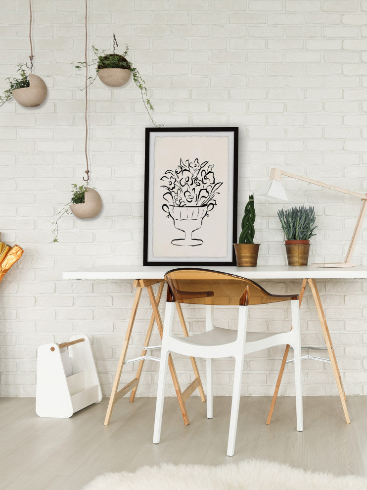 "Wine Cup Flower" Framed Painting Print, 8x12