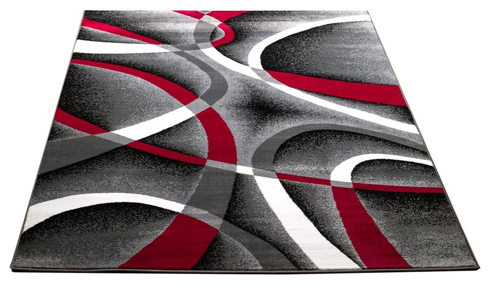 Luxe Weavers Abstract Modern Area Rug, Gray, 9'2"x12'6"