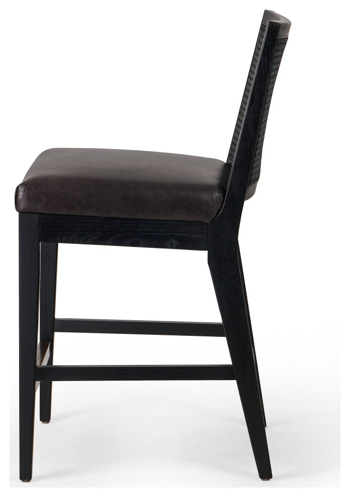 Antonia Armless Dining Stool-Blk-Counter