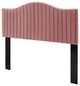 Tufted Headboard, King Size, Velvet, Pink, Modern Contemporary, Bedroom Master