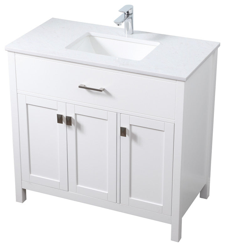 36" SIngle Bathroom Vanity, White