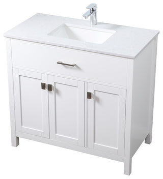 36" SIngle Bathroom Vanity, White
