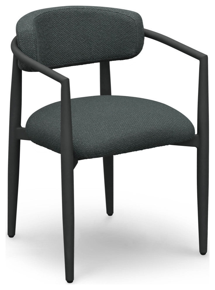 Annika Outdoor Dining Arm Chair, Black