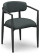 Annika Outdoor Dining Arm Chair, Black