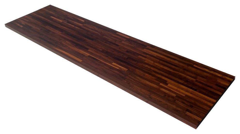 26" Deep Edge Grain Butcher Block Countertop 1.5" Thick, Walnut, 26" X 96"