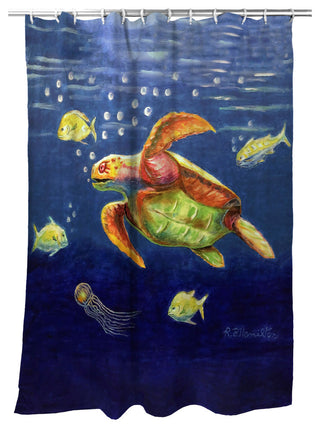 Betsy Drake Sea Turtle Shower Curtain