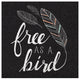 "Free as a Bird Black" Digital Paper Print by Laura Marshall, 32"x32"