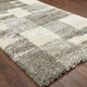 Hartley Shadow Blocks Ivory and Gray Area Rug, 6''7"x9''6"