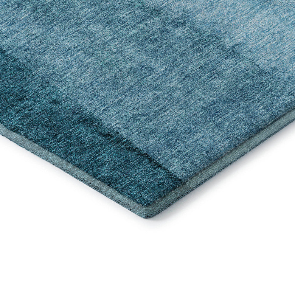 Premium Machine Washable Mayfield AMF690 Teal 2'3" x 7'6" Runner Rug