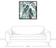 Fresh Green Tropical Palm Leaves 30x30 Black Floating Framed Canvas