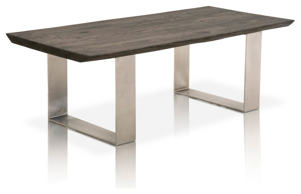 Coffee Table With U Shaped Legs Charcoal Oak Brown