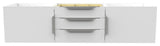 CastelloUSA Alpine 60" Wall Mounted Vanity, Base Only, White, Brushed Nickel