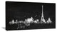 "Paris Dark Silhouette" Canvas Print, 40"x20"