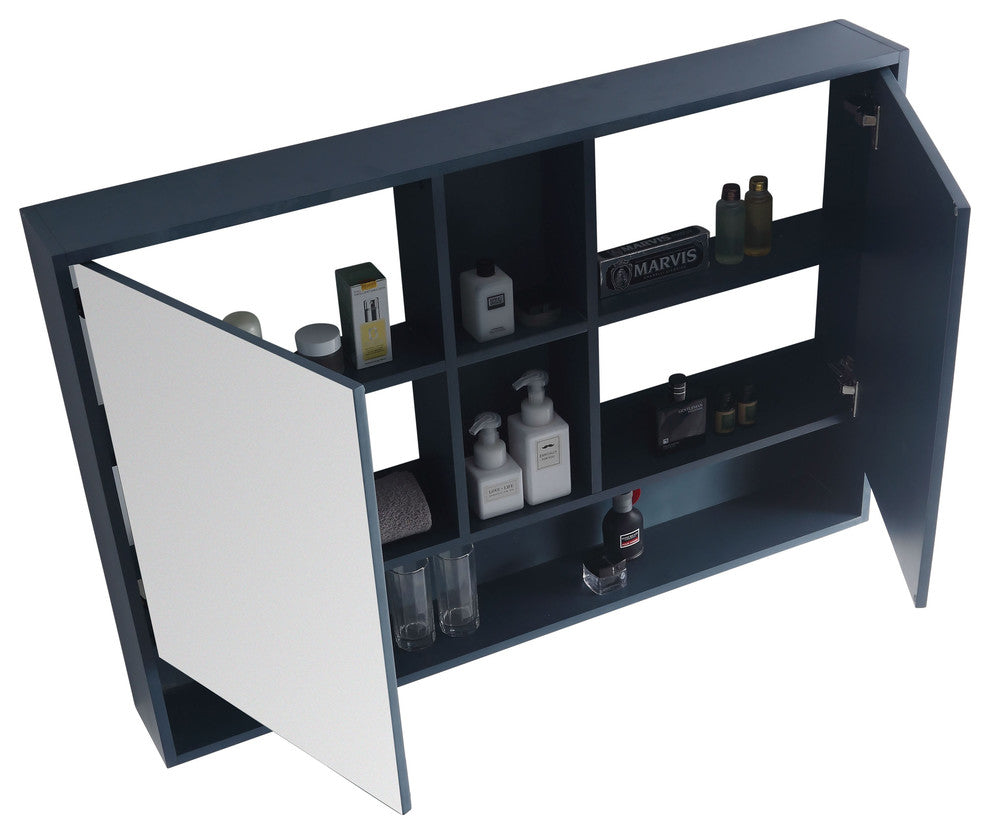 Fine Fixtures Surface Mount Bathroom Medicine Cabinet, Blue.