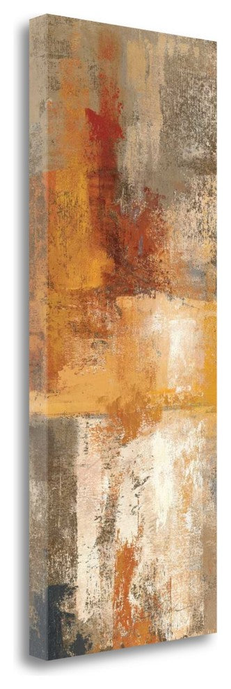 "Silver And Amber Panel I" By Silvia Vassileva, Giclee on Gallery Wrap Canvas