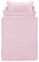 Rustic Manor Katarina Bench Upholstered, Linen, Light Pink