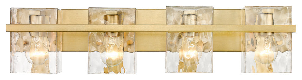 Zlite 1938-4V-MGLD 4-Light Vanity, Clear