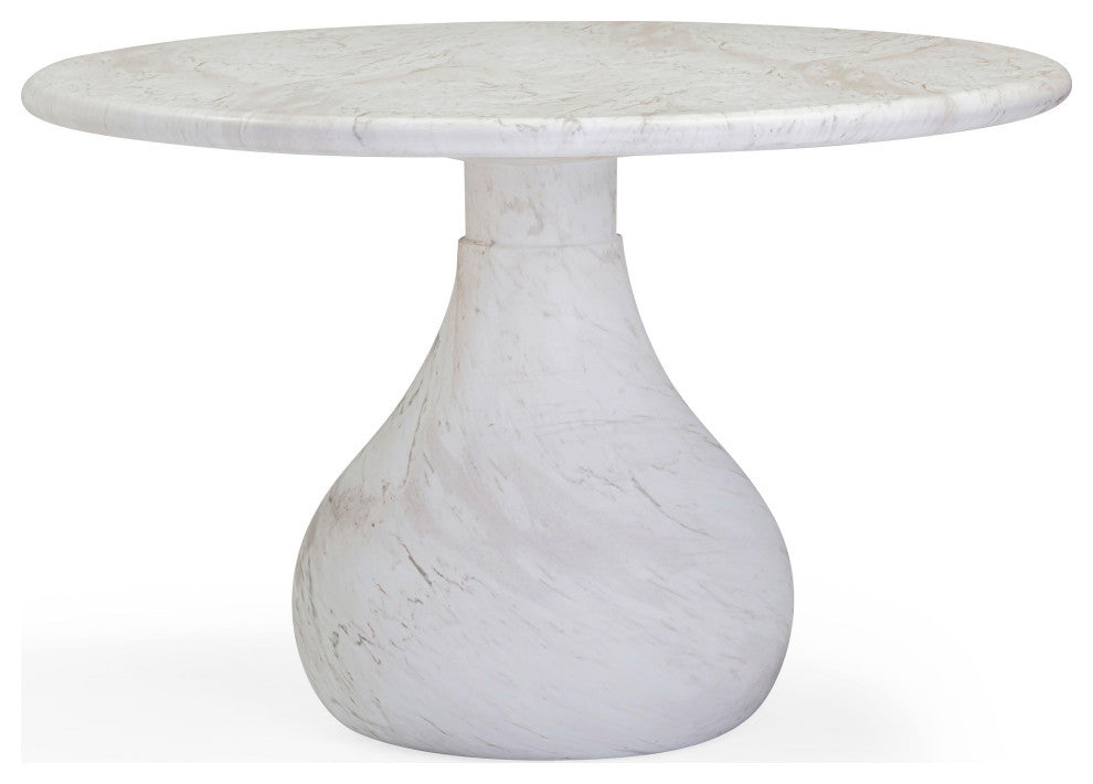 Smooch Indoor/Outdoor Dining Table, White, 47"