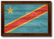Congo Democratic Republic Country Textured Flag Print, 15"X21"