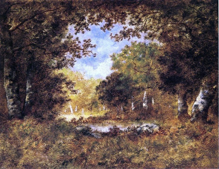 Narcisse Virgilio Diaz De la Pena Pond in the Woods Wall Decal