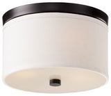 Braxton Drum Pendant, White and Black, 10"