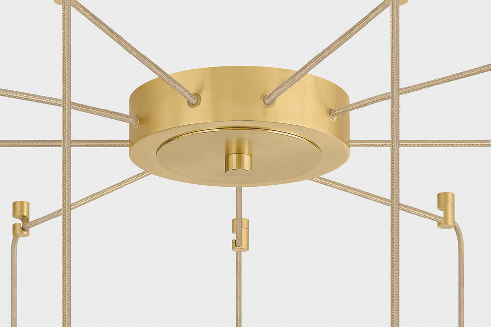 Hudson Valley Lighting Ironwood Chandelier, Aged Brass