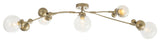 Sprig Semi-Flush, Soft Gold Finish, Water Glass