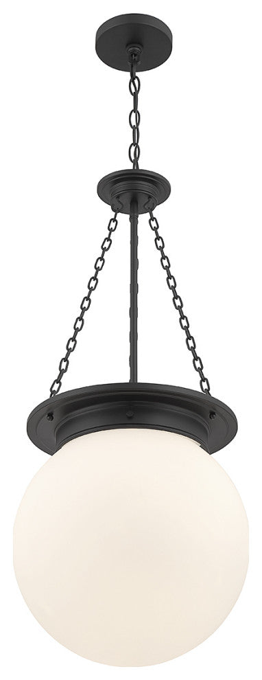 Manor 3-Light Pendant, Matte Black, Matte Black